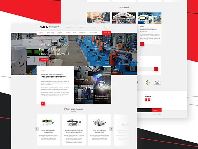 CNC Machines black cnc dark light red technical. flat website