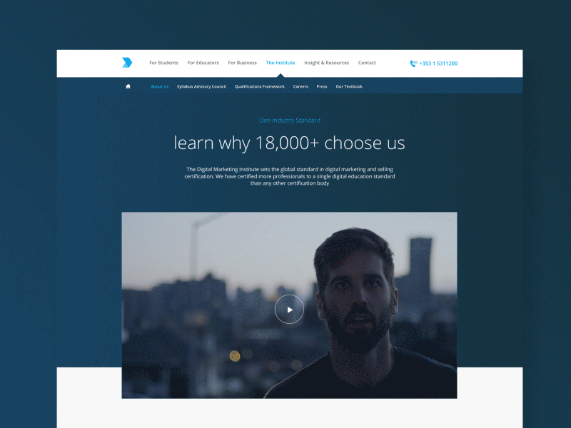 About Page about ireland landing page marketing ui web website