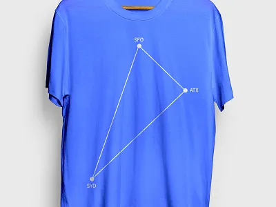 SFO • AUS • SYD bigcommerce culture ecommerce geometric minimal minimalist modern swiss swiss design tech technology triangle tshirt vector