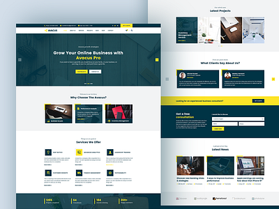 Avacus Business Website business consultancy ecommerce finance portfolio shop template theme themeforest ui ux website