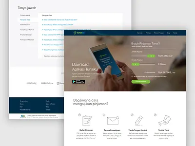 Tunaiku New Landing Page design download fintech flat homepage landing page minimalistic navigation ui ux web website
