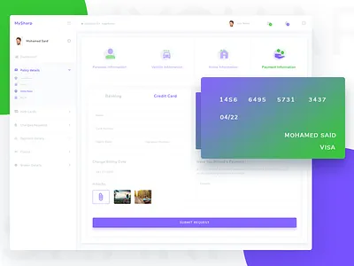 MYSHARP APP #2 admin app application card dashboard illustration parents payment profile timeline user website