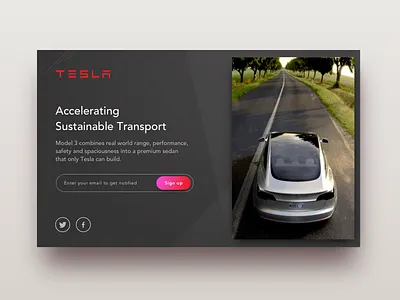 Sign up card button card form sign up tesla