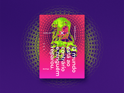 ☝ static eyes☝ #54 • O mundo esta ao contrario e ninguém reparou 2017 brazil colours design duotone freelance gradient portfolio poster sculpture type typography