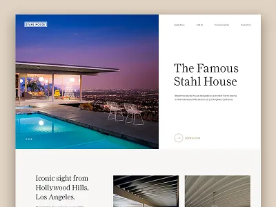 Stahl House agency architecture grid landing layout minimal photography typography web
