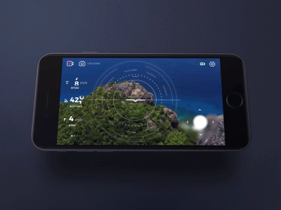 Drone control app app controlling dron ios minimal mobile mockup photoshop sketch style ui ux