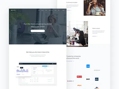 Roihunter - Landing page design landing page roi ui ux web website