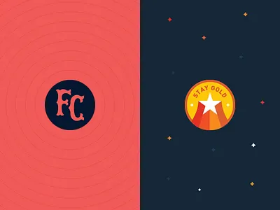 Patch Work brand circle color crew focus gold patches simple standards stars stitch