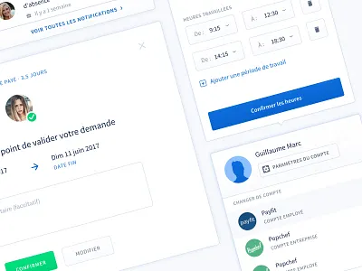 SaaS UI Elements blue buttons date picker elements filters login notificaitons placeholder saas settings ui
