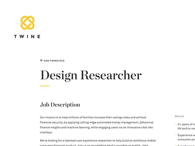 Twine Typography akkurat chronicle job posting jobs twine type pairings typography