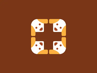 Dog Clinic Logo brand branding clinic hospital cross symbol cute fun funny day care community dog puppy geometry geometric health healthy logo identity negative space smart clever vets pet