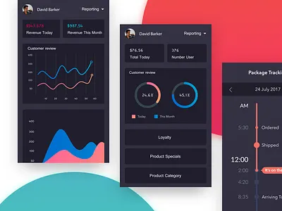 Package Tracking App - Dashboard dashboard manage package review track tracking tutorial