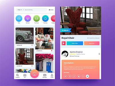 5miles Shop App Redesign android app car ecommerce furniture gui ios mobile play store shop ui ux