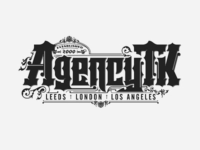 Agency TK design graphic handlettering lettering old typography wip