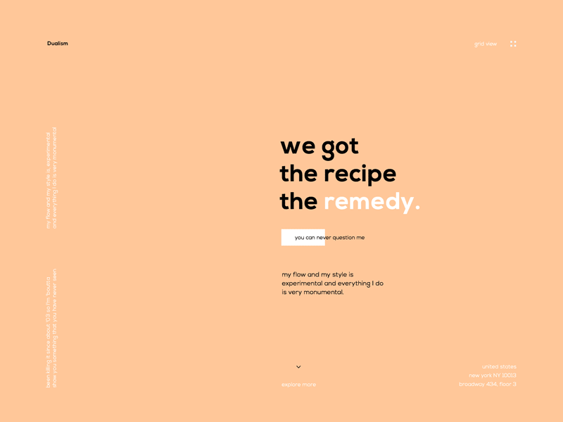 wiygn clean design dualism flat gif minimal simple ui ux web website yellow