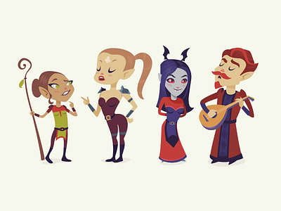 Elder Scrolls Online breton characters elder scrolls elf game illustration khajiit orc templar vampire warrior