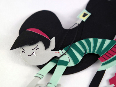 Marceline Rocking Out, Vampire Queen Style adventuretime fanart marceline papercut papercutting