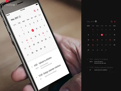 calendar app interface ios list mobile notes reminder schedule task tasks to do ui