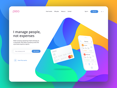 Pleo Header Exploration (WIP 4) bank card cash credit debit expense finance header money receipt search signin