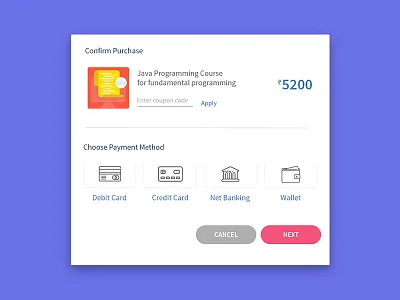 Payment Screen for Edtech Website