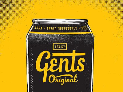 Gents gents ginger half tone illustration kentucky pop art soda