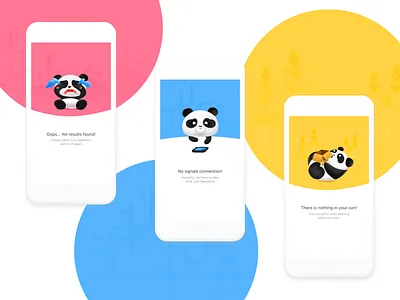 Panda Empty State animal clean empty empty state error illustration panda ui ui design