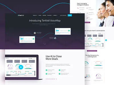 Tenfold Voice Map austin conversion illustration interface landing page ui ux web web design website
