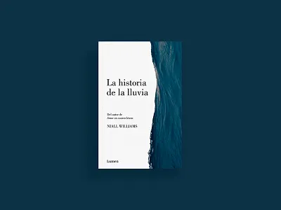 La historia de la lluvia book cover collage editorial design jacket