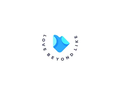 Love Beyond Like Logo brand design branding digital agency flat colours logo design millennials minimal branding minimal ui one page website social media ui web design