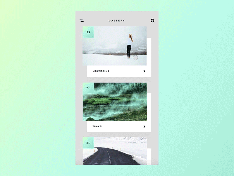 Relate UX - Parallax Scrolling/SideMenu 1 aesthetics animation flow interaction design ios menu motion parallax shot ui ux