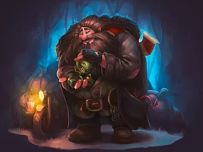Character Design: Rubeus Hagrid. book cg character character design children creative agency design design studio digital art environment fan art fantasy graphic design hagrid harry potter illustration illustrator raster