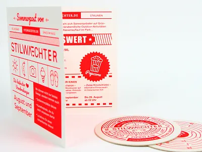 STILWAECHTER Neon Flyer beermat flyer graficdesign letterpress metapaper neon pantone 805 paperart paperdesign print printdesign typo