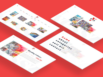 Art Gallery Website Re-Design Concept art art direction design gallery minimalistic serif ui ux web design