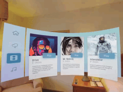 VR assistant ar augmented clean interface movie reality ui virtual vr weather widget