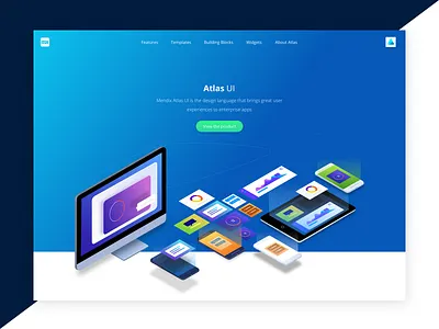 Atlas Mendix devices header illustration isometric website