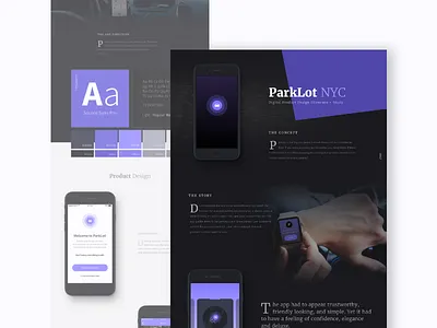 ParkLot NYC Showcase art direction design concept ios app new york parking product design showcase study case ui ux watch app