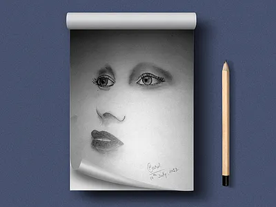Eyes, Nose, Lips black white drawing eyes face drawing late night work lips nose pencil art pencil sketch sketch