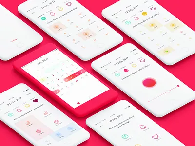 Period Tracker Concept calendar clean girl ios period simple tracker ui woman