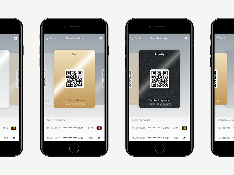 Memberships Overview 💳 animation cards data icon stats table ui ux