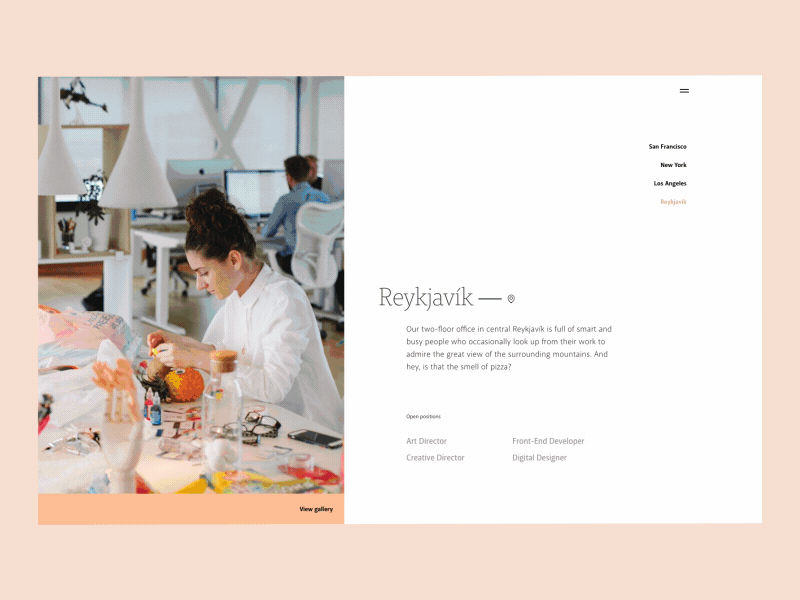 Ueno – Careers Page agency animation careers clean colorful friendly gallery grid layout overlay viewport website