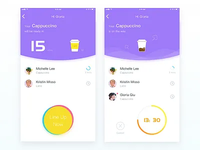 coffee ordering app practice coffee lineup order timing