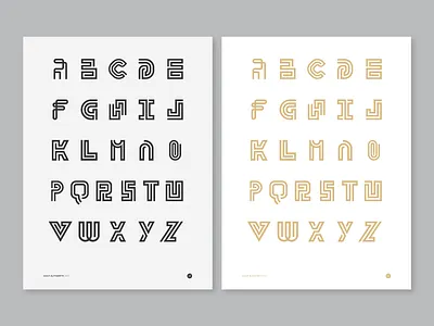 Daily Alphabet Poster alphabet daily font icon logo mark modern poster print typography