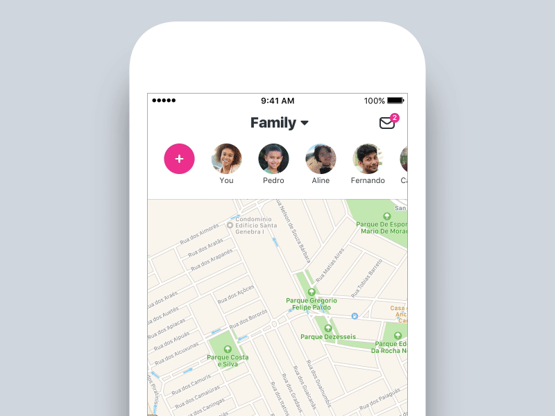 Menu interaction animation app gif interaction ios iphone location map menu mobile navbar principle