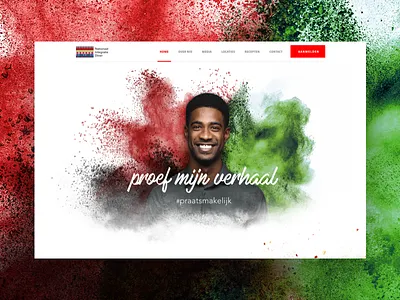 Nationaal Integratiediner campaign colors cooking culture food ui website