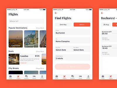 Travelisto UI Kit - Flights app free freebie gif ios kit mobile sketch travel travelisto trip ui