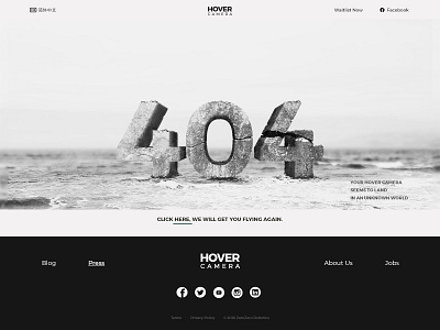 404 Page 404 camera hover pad skeuomorphism warning web