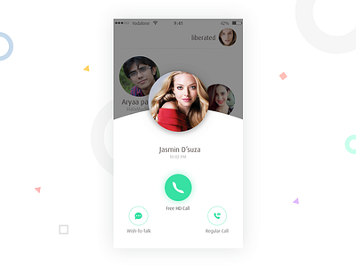 Calling App calling app calling screen ios app simple ui social app ui designer mumbai