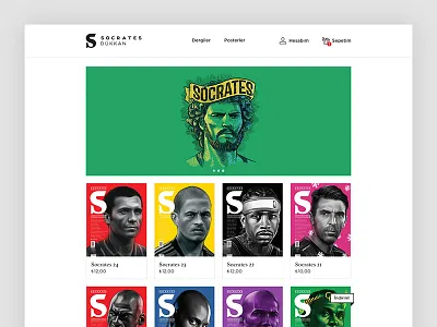 Socrates Dükkan - Homepage e commerce magazine online shop responsive socrates sport ui ux web web design
