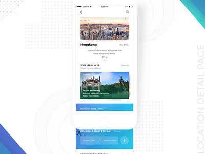 Trip Planner Detail Screen app budget clean design detail illustrations ios location page planner trip web
