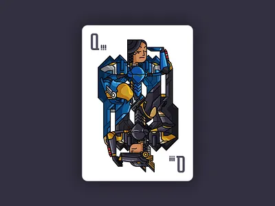 Overwatch Card Deck: Pharah cards character design design fan art flat games geek illustration logo overwatch pixel